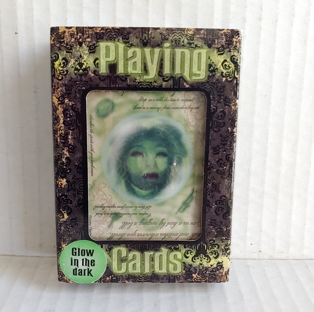 Haunted Mansion Glow In The Dark Playing Cards Walt Disney ~ New Sealed